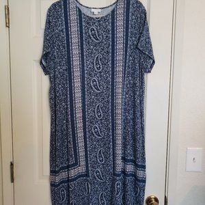 J Jill Lightly Used Summer-Weight Rayon Dress (XL)
